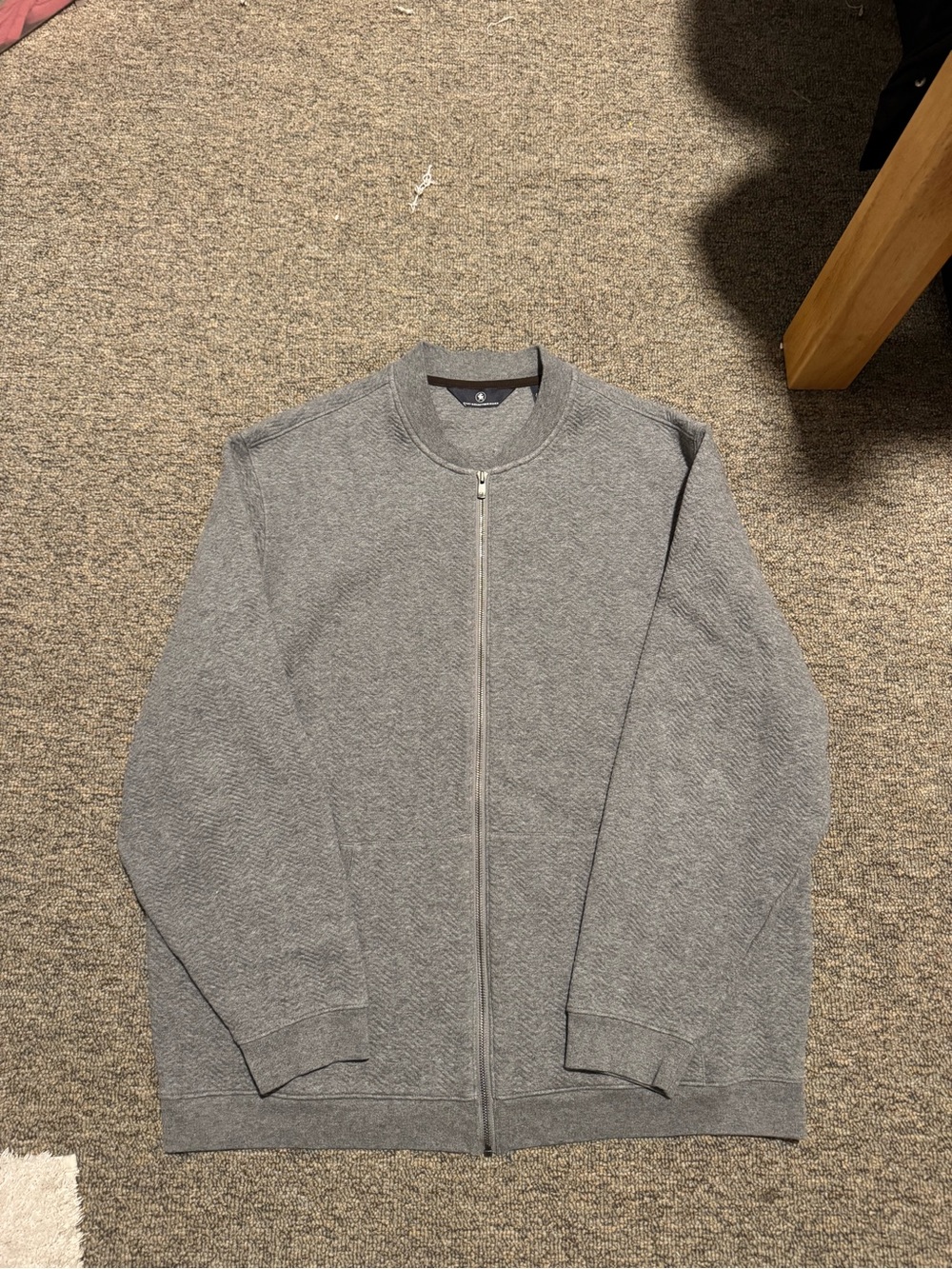 Hart Schaffner Marx NWOT Men's Full-Zip Heather Gray Sweater Jacket size XL